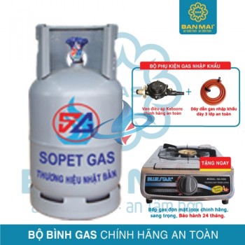 Bộ bình gas màu xám van Nhật Bản chính hãng an toàn cho mọi gia đình Bộ bình gas màu xám van Nhật Bản chính hãng an toàn cho mọi gia đình